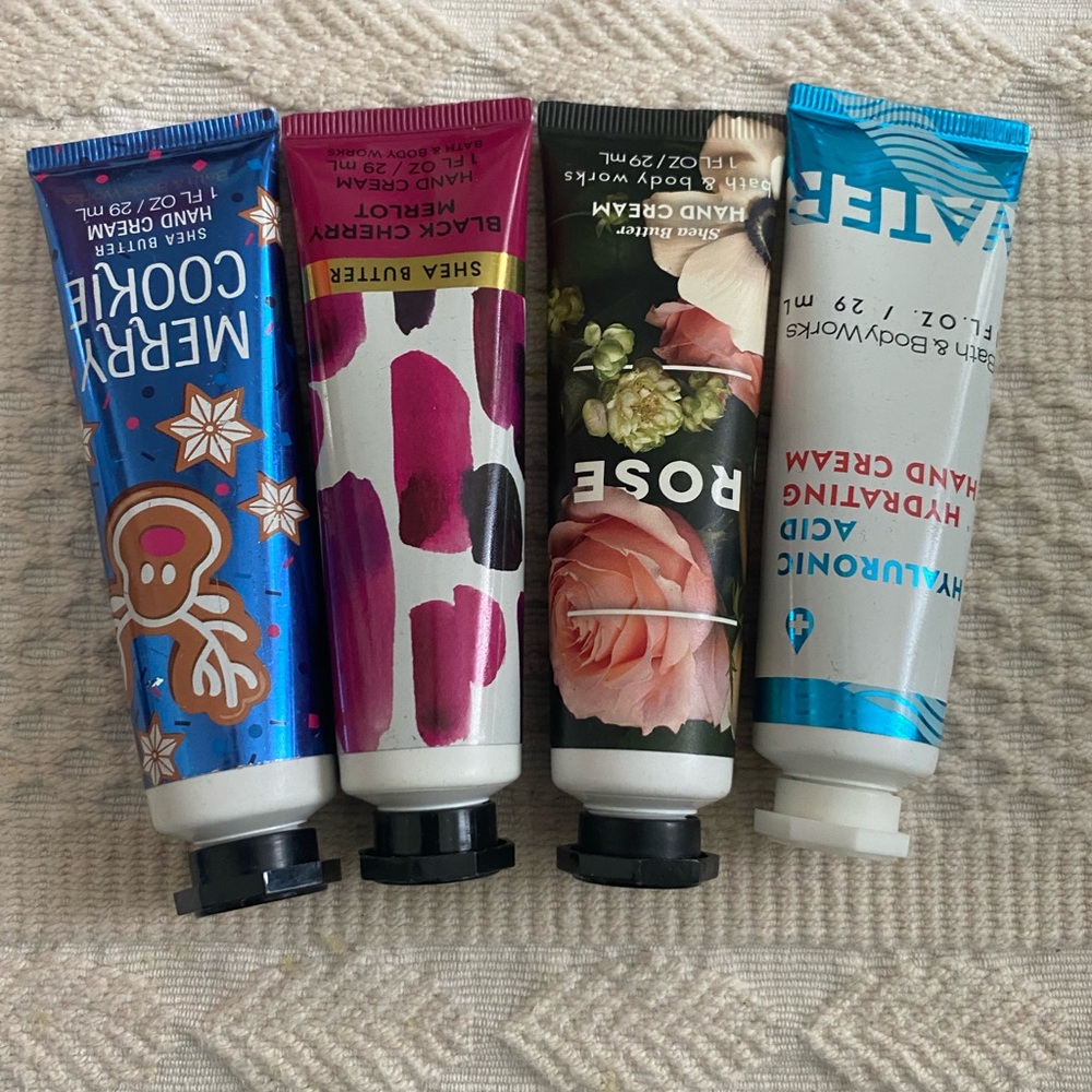 Bath & Body Works Hand Cream Set - Black, White, Pink